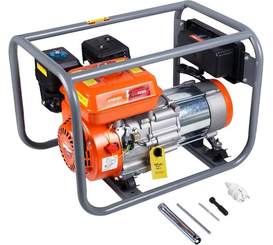 Бензиновый генератор КРАТОН GG-3200L для дачи фото